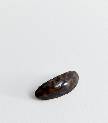 Brown Tortoiseshell Oval Hair Clip