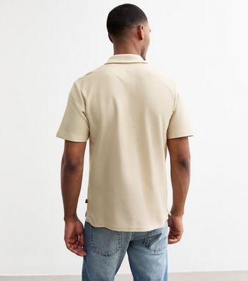 Jack & Jones Stone Quarter Zip Polo Shirt