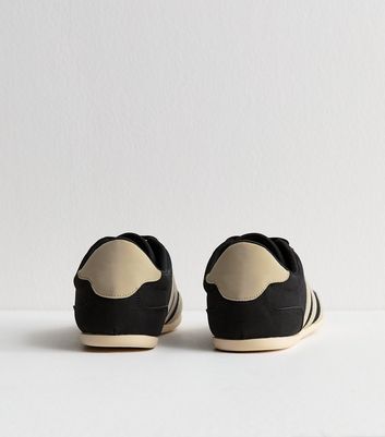 Black Contrast Panel Faux Suede Slim Sole Trainers 4 Black Contrast Panel Faux Suede Slim Sole Trainers