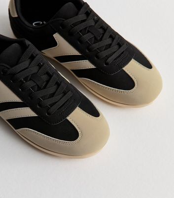 Black Contrast Panel Faux Suede Slim Sole Trainers 5 Black Contrast Panel Faux Suede Slim Sole Trainers