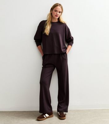 Burgundy Premium Oversized Crew Neck Sweatshirt 5 Burgundy Premium Oversized Crew Neck Sweatshirt