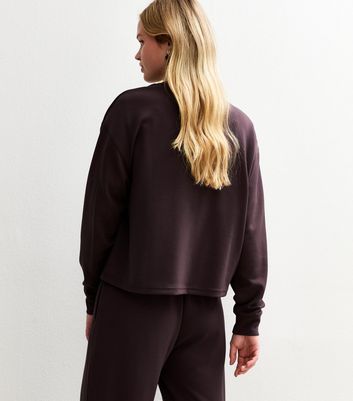 Burgundy Premium Oversized Crew Neck Sweatshirt 6 Burgundy Premium Oversized Crew Neck Sweatshirt