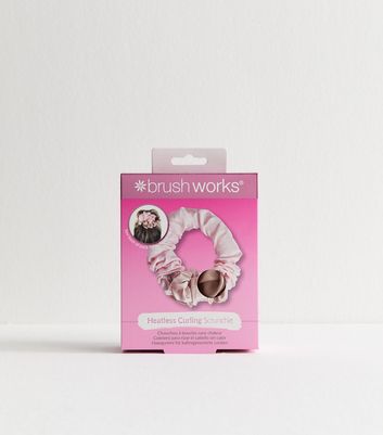 Brushworks Pink Heatless Curling Scrunchie