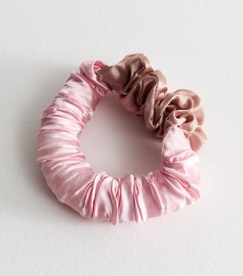 Brushworks Pink Heatless Curling Scrunchie
