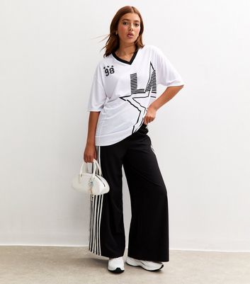 Girls White LA Star Print Football Top