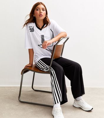 Girls White LA Star Print Football Top