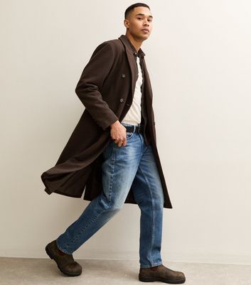 Dark Brown Relaxed Double Breasted Coat