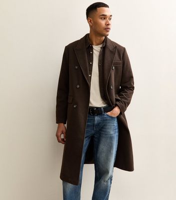Dark Brown Relaxed Double Breasted Coat