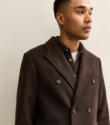 Dark Brown Relaxed Double Breasted Coat 3 Dark Brown Relaxed Double Breasted Coat