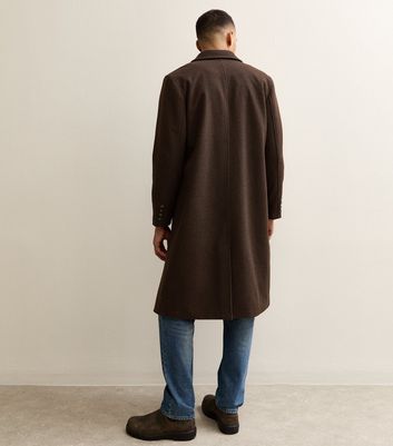 Dark Brown Relaxed Double Breasted Coat 4 Dark Brown Relaxed Double Breasted Coat