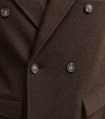 Dark Brown Relaxed Double Breasted Coat 5 Dark Brown Relaxed Double Breasted Coat
