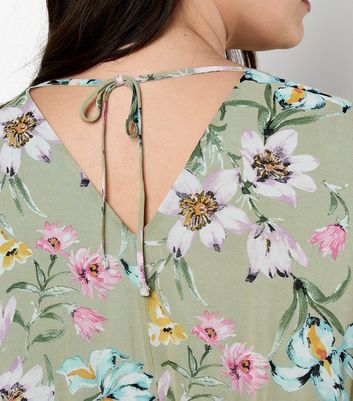 Apricot Curves Green Floral Print Chiffon Midi Dress 5 Apricot Curves Green Floral Print Chiffon Midi Dress