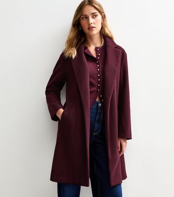 Dark Burgundy Unlined Tailored Coat 5 Dark Burgundy Unlined Tailored Coat