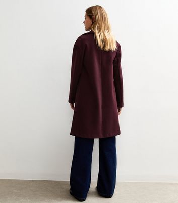 Dark Burgundy Unlined Tailored Coat 6 Dark Burgundy Unlined Tailored Coat