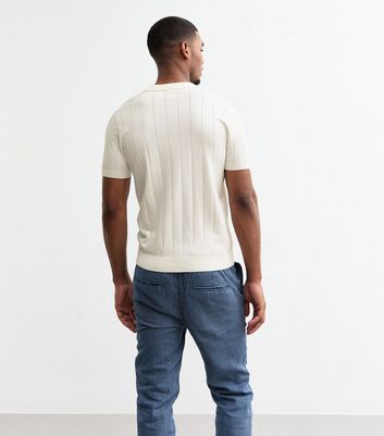 Off White Regular Wide Pointelle Collared Top 4 Off White Regular Wide Pointelle Collared Top