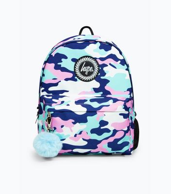 Hype Pink Camouflage Print Backpack