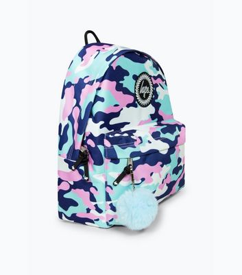 Hype Pink Camouflage Print Backpack