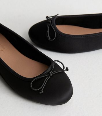 Black Satin Ballet Flats 3 Black Satin Ballet Flats