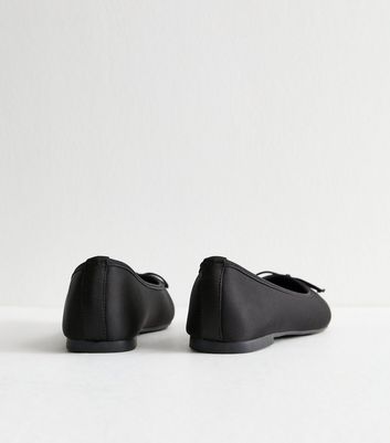 Black Satin Ballet Flats 4 Black Satin Ballet Flats