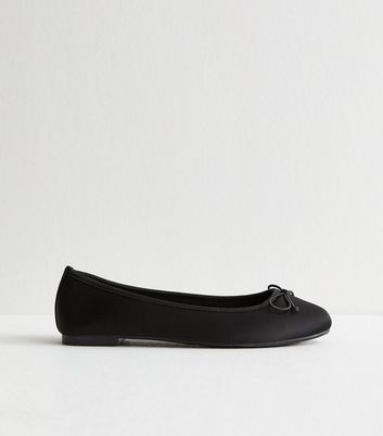 Black Satin Ballet Flats 5 Black Satin Ballet Flats