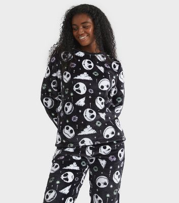 Skinnydip Black Jack Skellington Fleece Pyjama Set