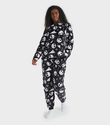 Skinnydip Black Jack Skellington Fleece Pyjama Set