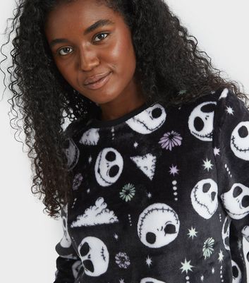 Skinnydip Black Jack Skellington Fleece Pyjama Set