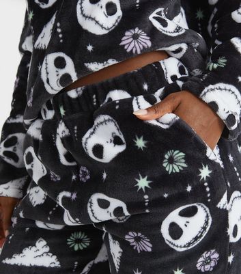 Skinnydip Black Jack Skellington Fleece Pyjama Set