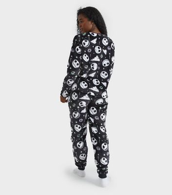 Skinnydip Black Jack Skellington Fleece Pyjama Set
