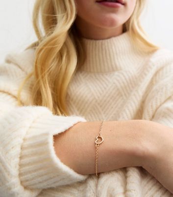 Rose Gold Tone Heart Bracelet