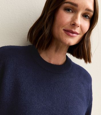 Maternity Navy Crew Neck Jumper