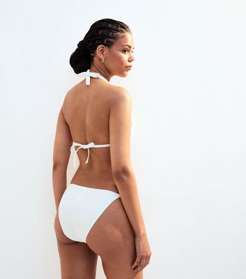 White Crochet Halterneck Bikini Top 4 White Crochet Halterneck Bikini Top