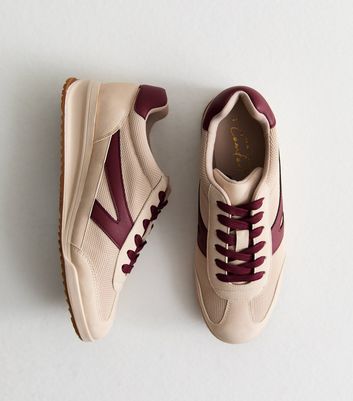 Stone Faux Leather Wedge Trainers