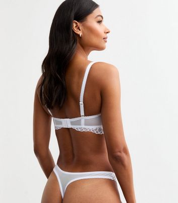 White Lace Thong