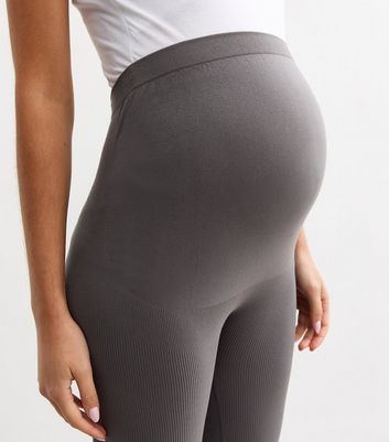 Maternity Dark Grey Seam Free Jersey Leggings