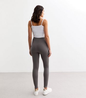 Maternity Dark Grey Seam Free Jersey Leggings 4 Maternity Dark Grey Seam Free Jersey Leggings