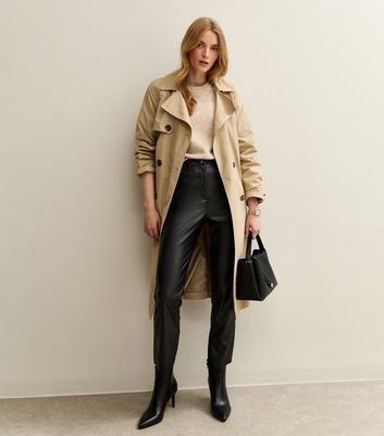 Black Faux Leather Straight Leg Trousers 5 Black Faux Leather Straight Leg Trousers