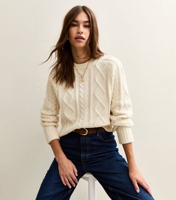 Cream Cable Knit Raglan Sleeve Jumper 3 Cream Cable Knit Raglan Sleeve Jumper