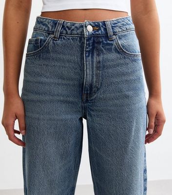 Girls Blue Ripped Wide Leg Jeans 4 Girls Blue Ripped Wide Leg Jeans
