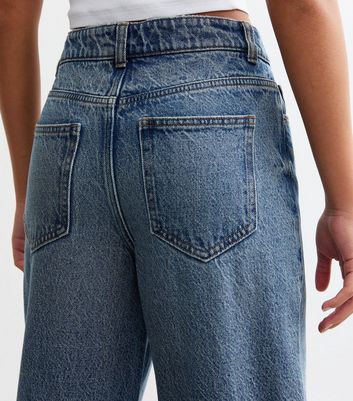 Girls Blue Ripped Wide Leg Jeans 5 Girls Blue Ripped Wide Leg Jeans