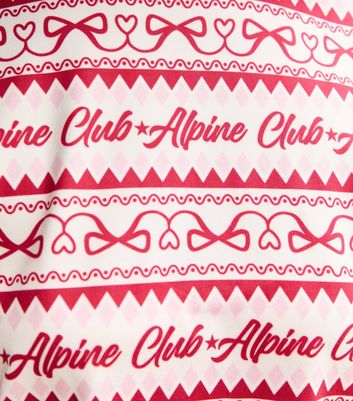 Girls Red Bows Alpine Club Short Sleeve Top and Shorts Pyjama Set 6 Girls Red Bows Alpine Club Short Sleeve Top and Shorts Pyjama Set
