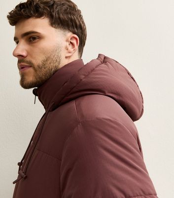 Dark Brown Hooded Puffer Jacket 3 Dark Brown Hooded Puffer Jacket