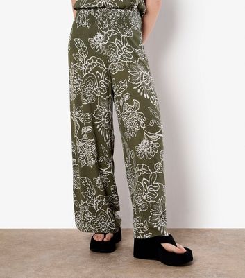 Apricot Khaki Patterned Wide Leg Trousers 5 Apricot Khaki Patterned Wide Leg Trousers