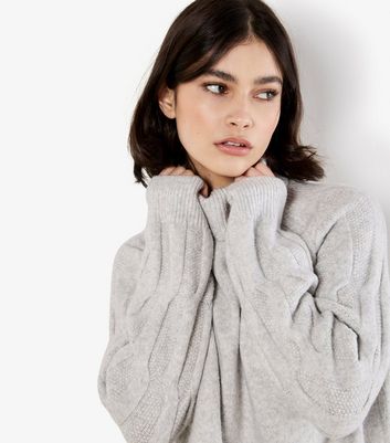 Apricot Grey Roll Neck Jumper 4 Apricot Grey Roll Neck Jumper
