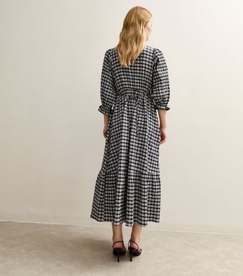 Black Checked Midi Dress 4 Black Checked Midi Dress