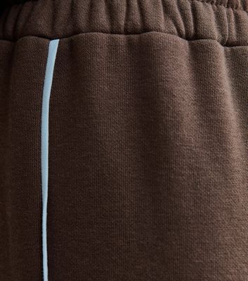 Dark Brown Side Stripe Wide Leg Joggers 5 Dark Brown Side Stripe Wide Leg Joggers