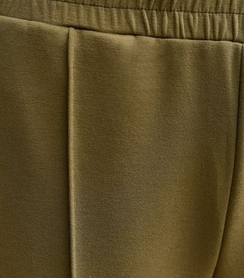 Khaki Soft Touch Front Seam Joggers