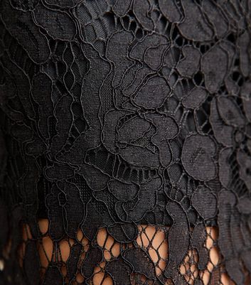 Black Lace T Shirt Mini Dress