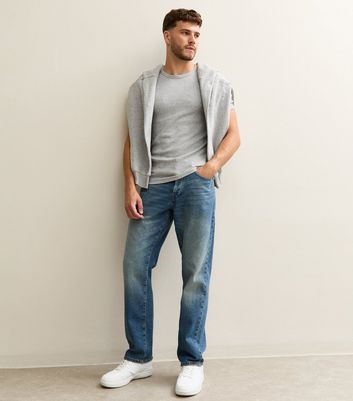 Marl Grey Muscle Fit Ribbed Jersey T-Shirt