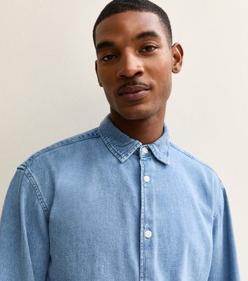 Jack & Jones Light Blue Regular Denim Long Sleeve Shirt